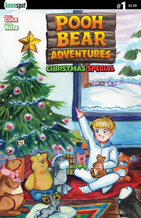Pooh Bear Adventures Christmas Special #1 (One Shot) Cvr A Tessa Rose Opening Presents