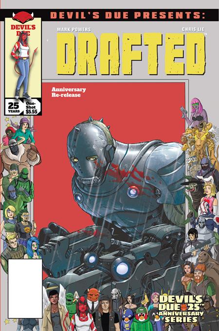 Devils Due Presents Drafted #1 (One Shot) Cvr D Chris Lie Josh Blaylock 25Th Anniversary Homage Var