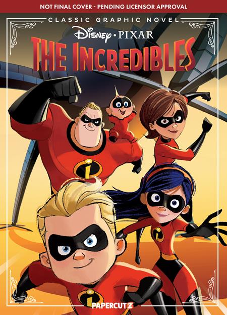 Cover of Disney Pixar Classic Graphic Novel The Incredibles HC, cover art by Giovanni Rigano