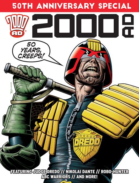 Cover of 2000 Ad 50Th Anniversary Special, cover art by Brian Bolland