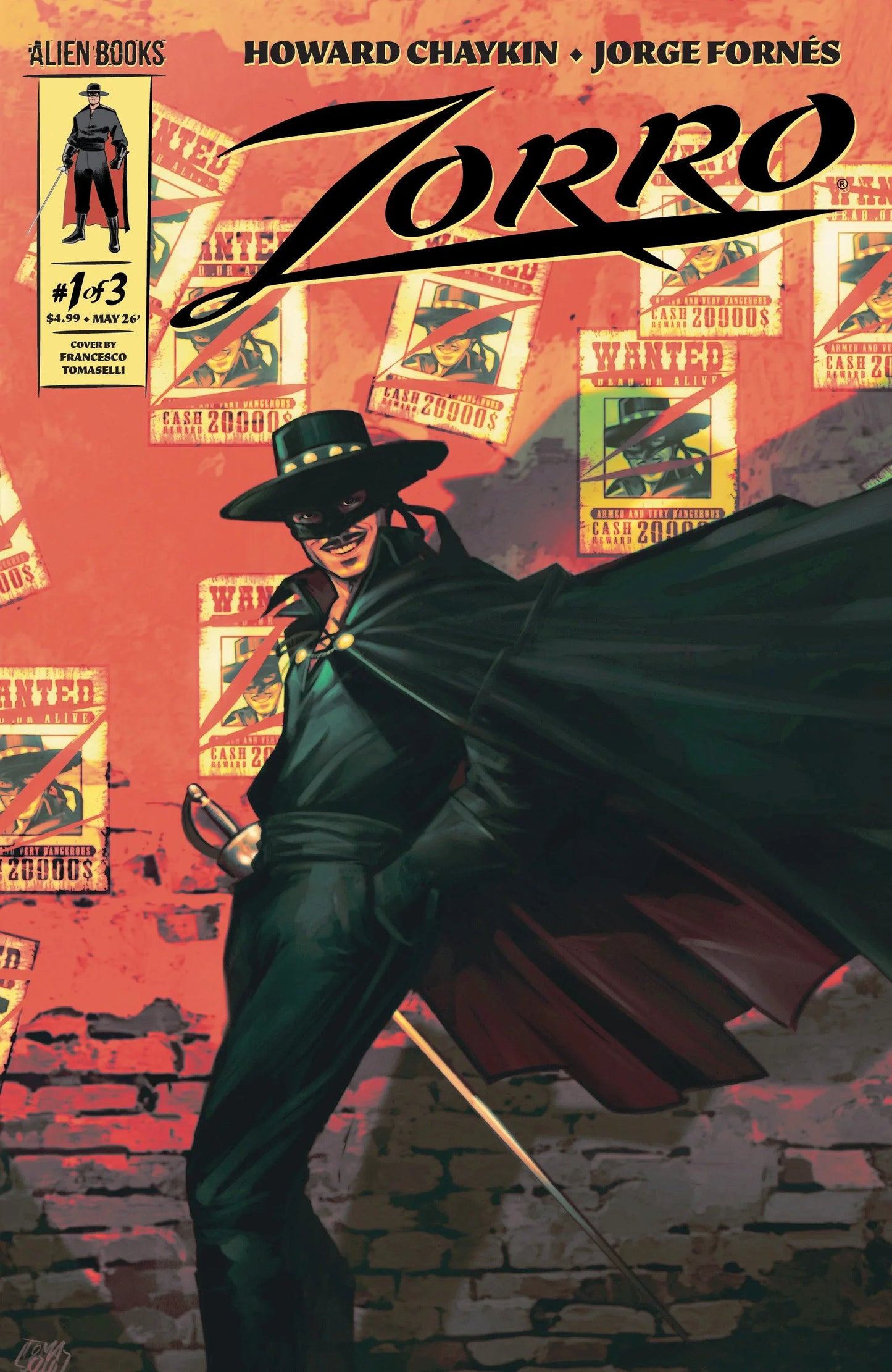 Zorro #1 Variant B (Tomaselli) ---- 73238818464400121