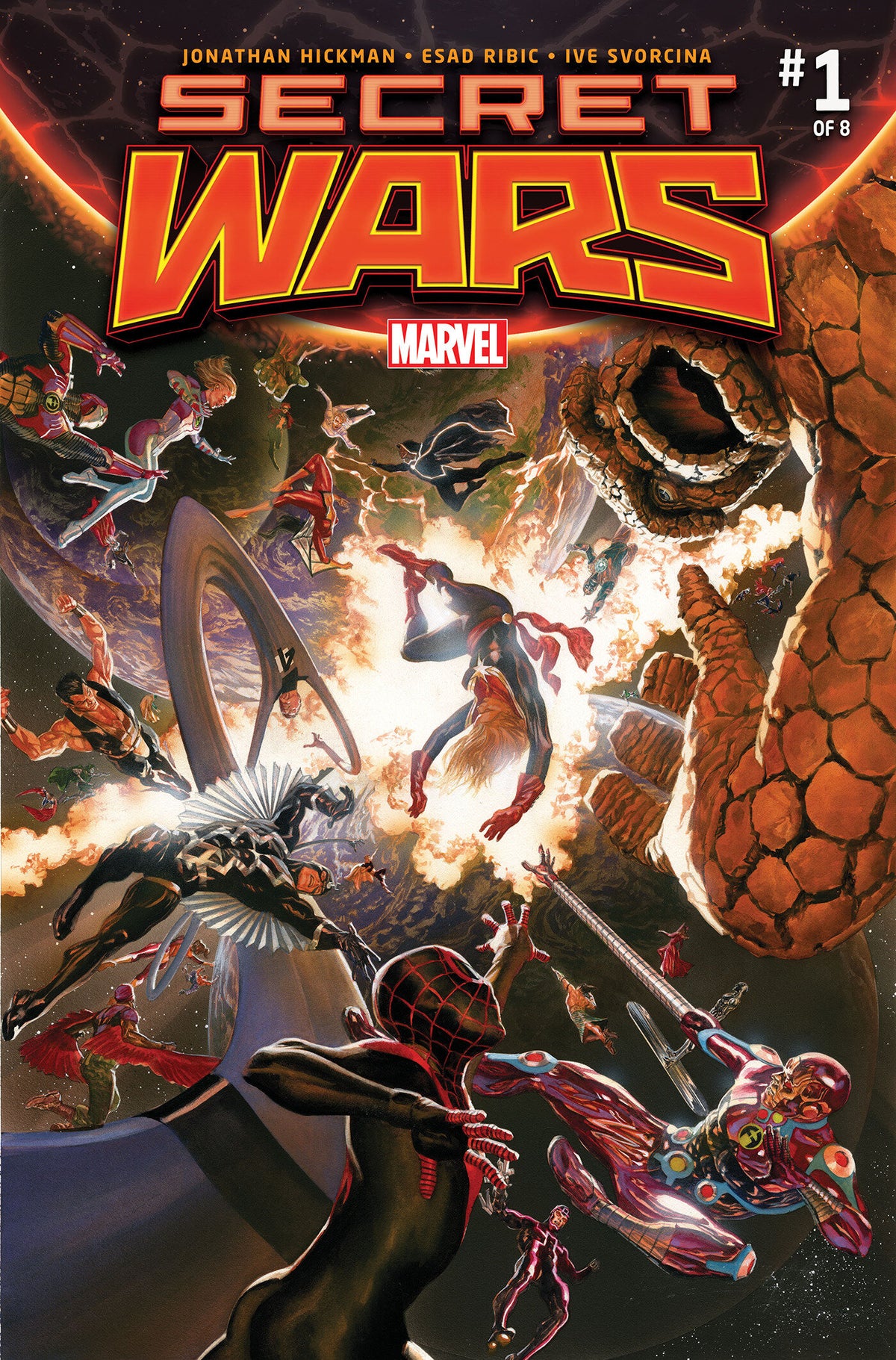 Cover of SECRET WARS #1 FACSIMILE EDITION, cover art by Alex Ross