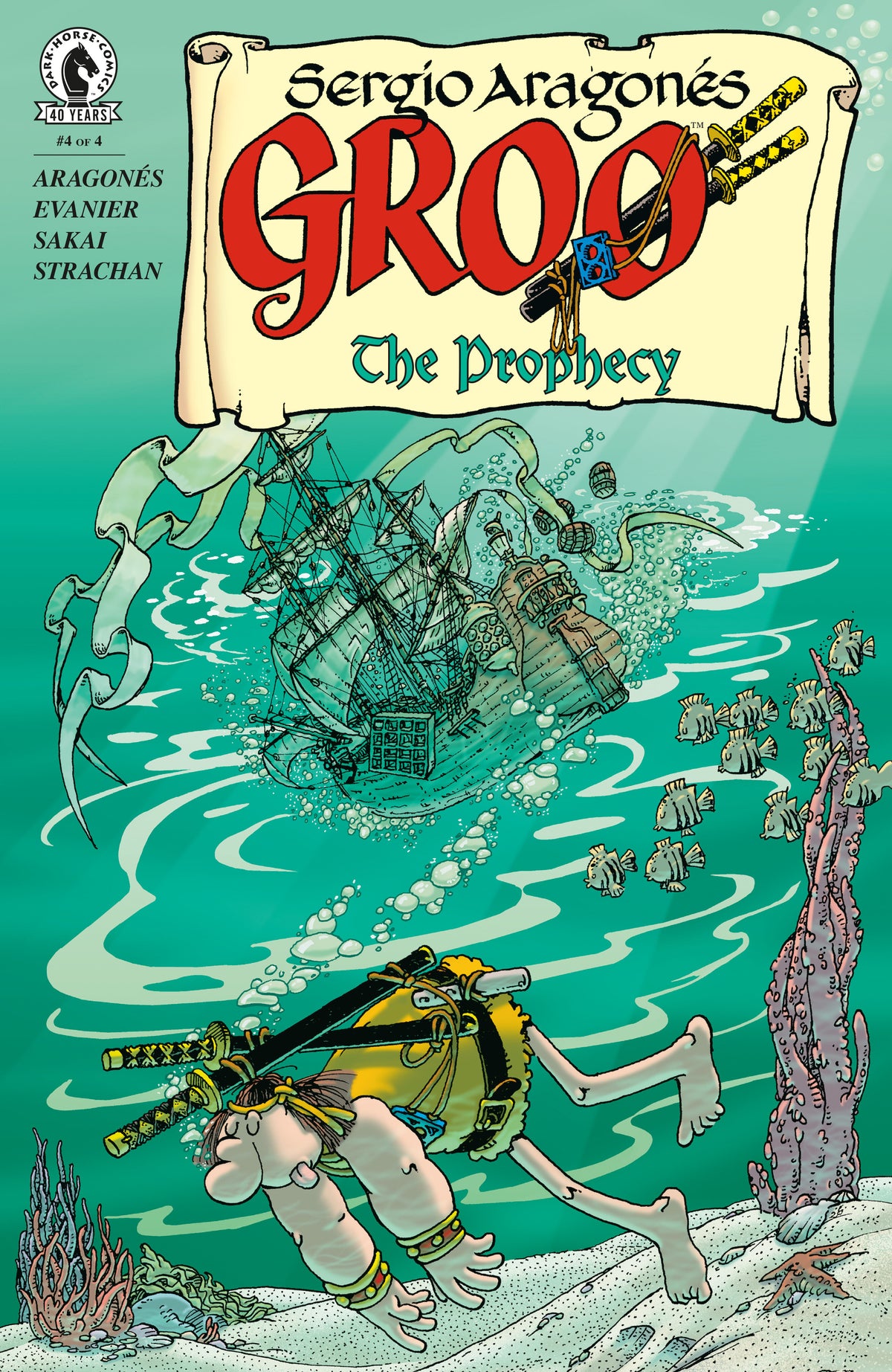 Cover of Groo: The Prophecy #4 (CVR A) (Sergio Aragonés), cover art by Sergio Aragonés