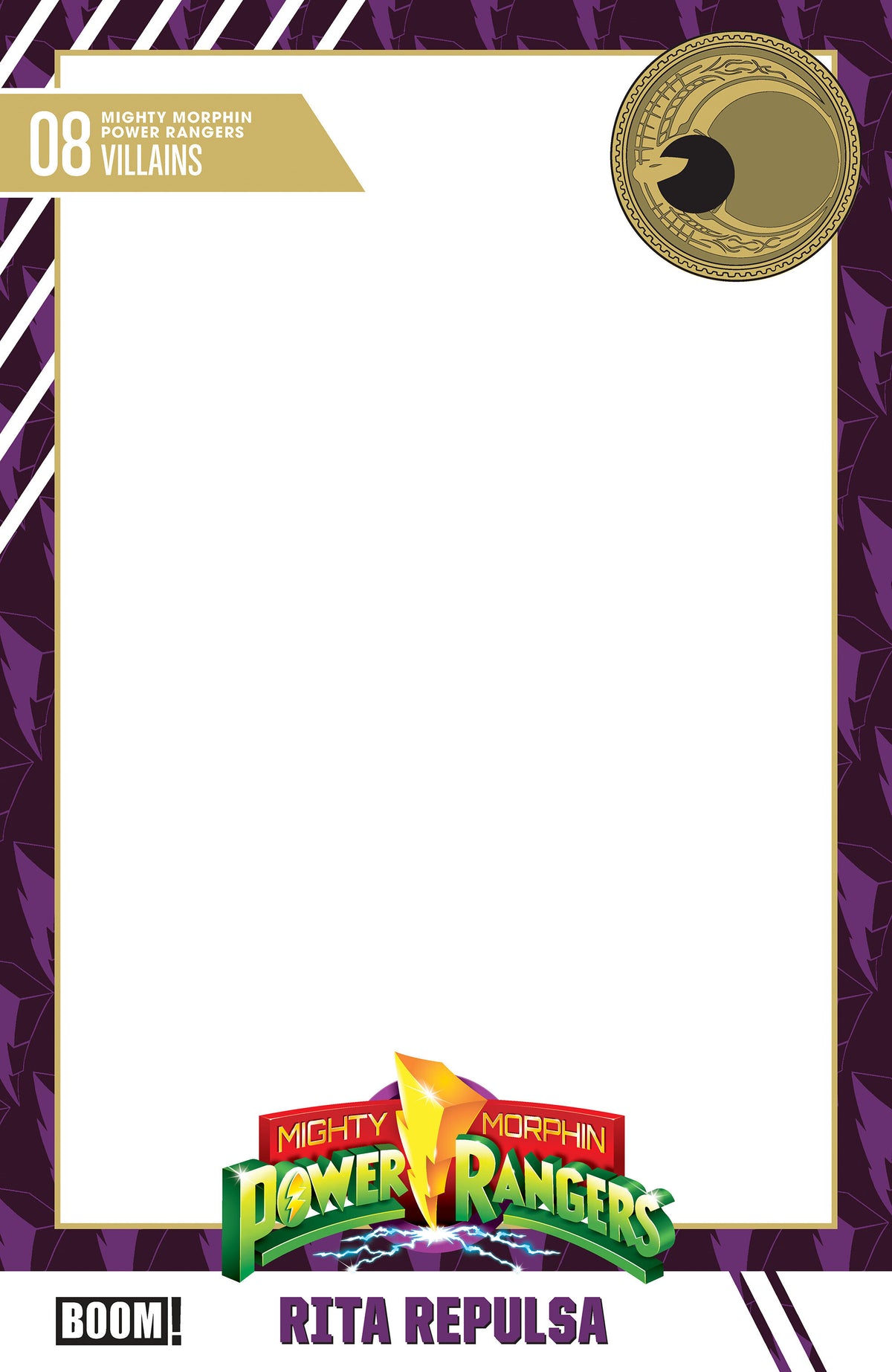 Cover of Mighty Morphin Power Rangers (2026) #8 D Trading Card Blank Sketch Variant