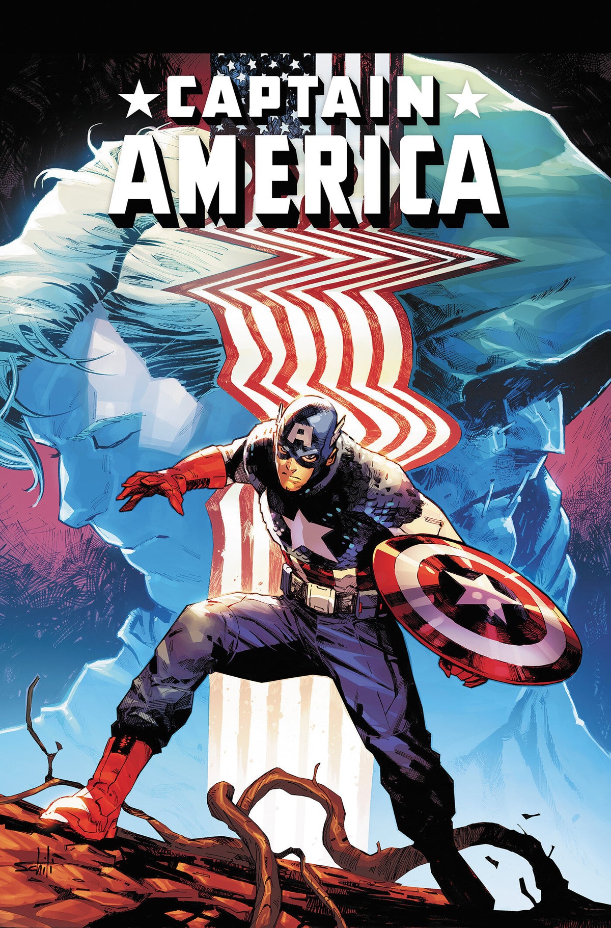 Cover of Captain America Vol. 3: Hell's Angel, cover art by Valerio Schiti
