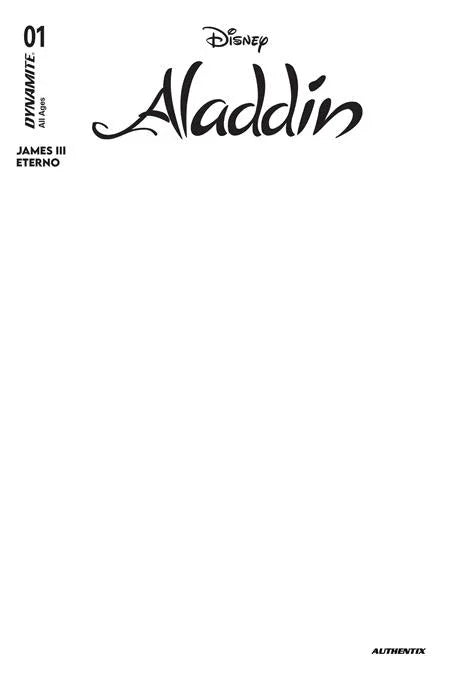 Aladdin #1 Cvr E Blank Authentix Var ---- 0326DE0553
