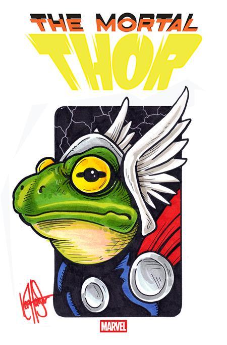 Df The Mortal Thor #1 Signed And Remarked By Ken Haeser With A Throg Sketch ---- 0326DE0603