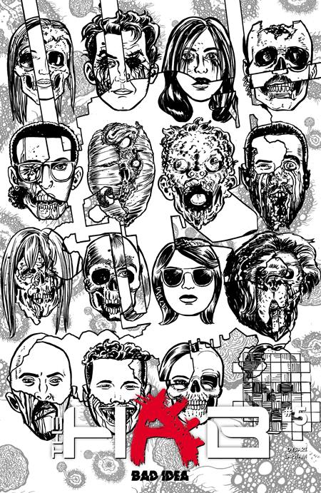 Hab #5 (Of 5) Cvr D David Lapham Bw Infected Skulls Var