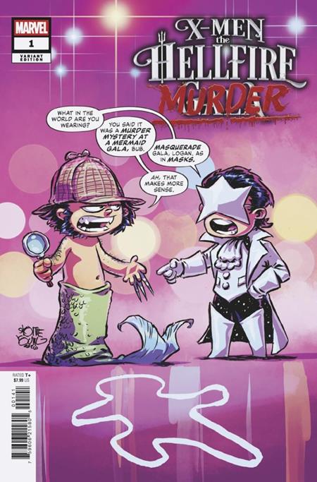 Df X Men The Hellfire Murder #1 Skottie Young Variant Signed By Erica Schultz