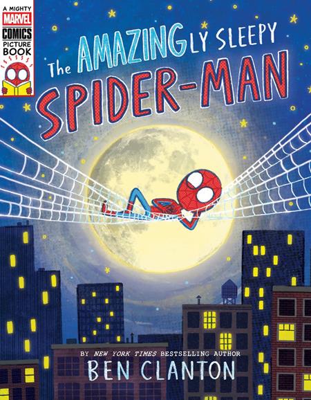 Cover of Amazingly Sleepy Spider-Man HC (A Mighty Marvel Comics Picture Book), cover art by Ben Clanton