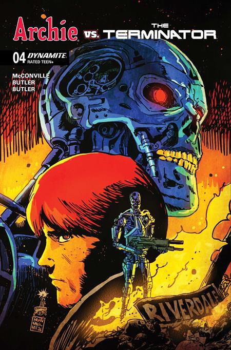 Cover of Archie Vs The Terminator #4 CVR A Francesco Francavilla, cover art by Francesco Francavilla