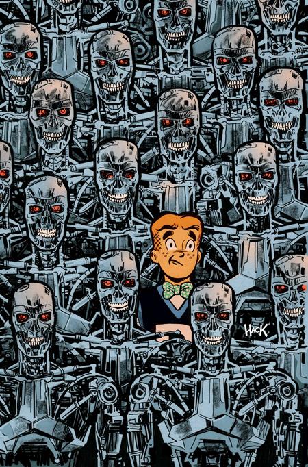 Cover of Archie Vs The Terminator #4 CVR F Robert Hack Ltd Virgin VAR, cover art by Robert Hack