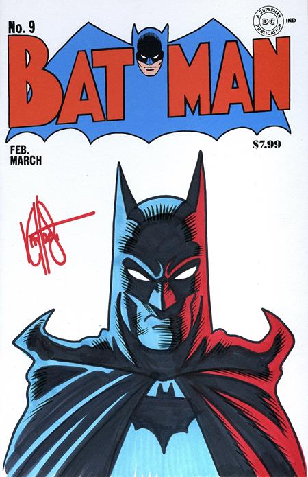Cover of Df Batman #9 Facsimile Edition Blank Variant Signed And Remarked By Ken Haeser With A Batman Sketch, cover art by Ke