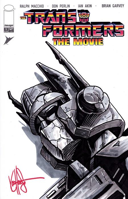 Cover of Df Transformers The Movie 40Th Anniversary Edition #1 Blank Variant Signed And Remarked By Ken Haeser, cover art by 