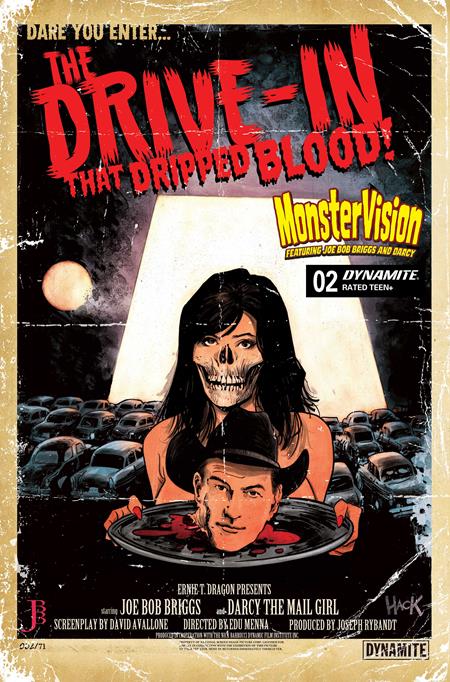 Cover of Monstervision Featuring Joe Bob Briggs And Darcy #2 CVR B Robert Hack VAR, cover art by Robert Hack