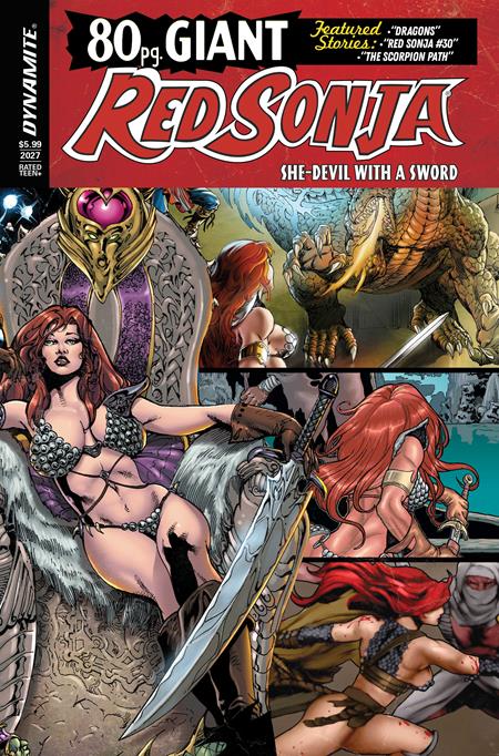 Cover of Red Sonja 80 Page Giant #1 (One Shot) CVR B Roberto Castro Retro VAR, cover art by Roberto Castro