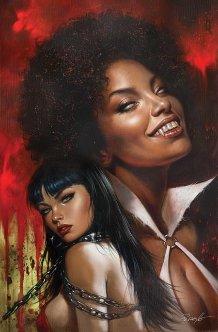 Cover of Vampirella (2026) #10 CVR F Lucio Parrillo Metal Premium VAR, cover art by Lucio Parrillo