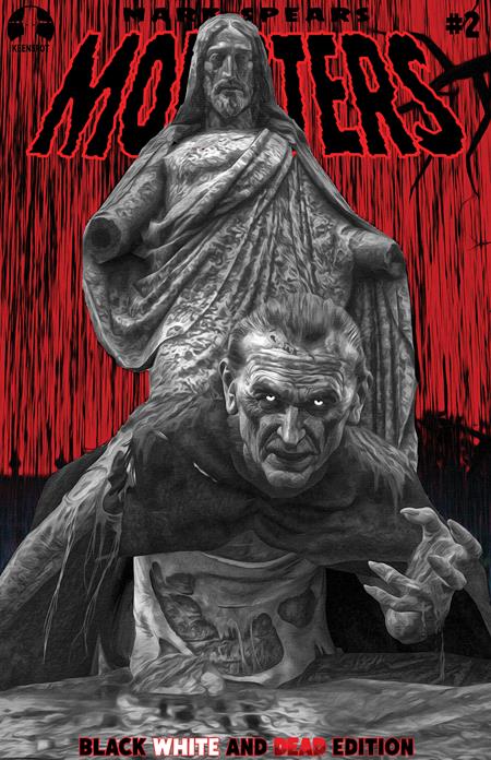 Cover of Mark Spears Monsters #2 4Th Ptg Black White & Dead Edition CVR B Mark Spears Frome The Grave VAR, cover art by Mark 