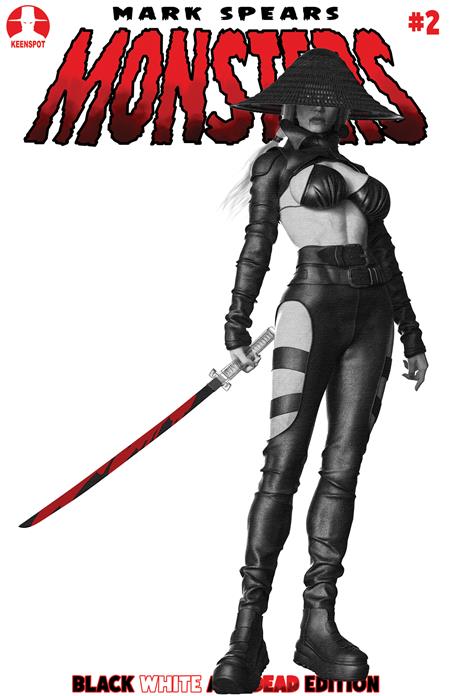 Cover of Mark Spears Monsters #2 4Th Ptg Black White & Dead Edition CVR E Mark Spears Taste Of Blood Holofoil Flip VAR, cover