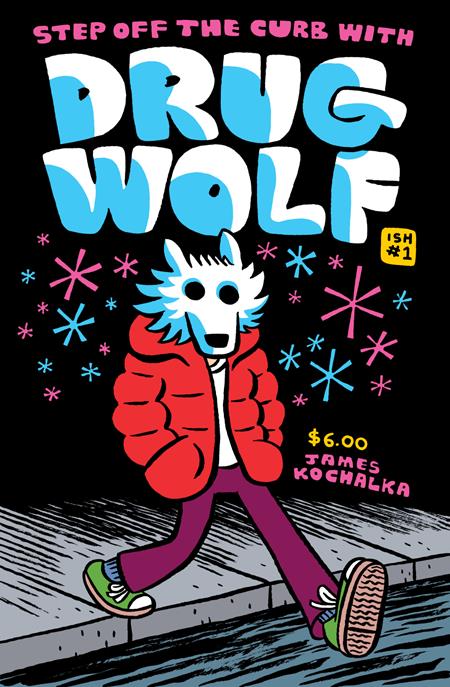 Cover of Drug Wolf #1 (MR), cover art by James Kochalka