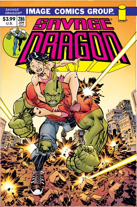 Cover of Savage Dragon #286 CVR B Erik Larsen 70S Throwback VAR (MR), cover art by Erik Larsen