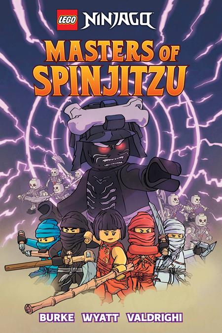 Cover of Lego Ninjago Masters Of Spinjitzu Book 01 Ogn TP, cover art by Alessandro Valdrighi, K.J. Diaz