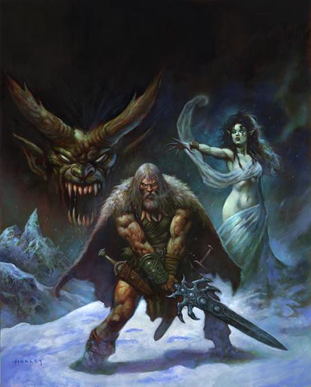 Cover of Savage Sword Of Conan #18 CVR C Alex Horley Virgin Cardstock VAR (MR), cover art by Alex Horley