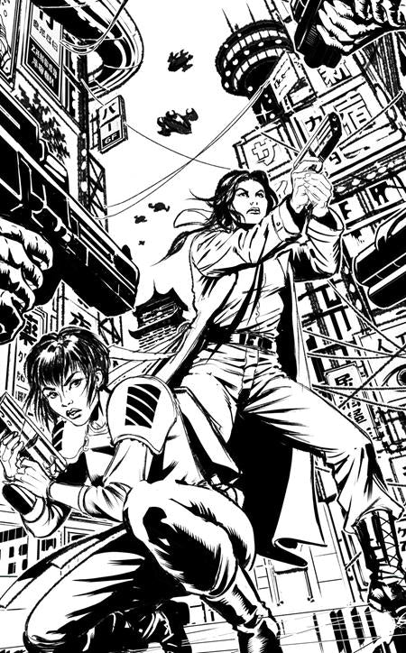 Cover of Blade Runner Tokyo Nexus Die With Honor #3 (Of 4) CVR D Maria Laura Sanapo Inks Virgin Cardstock VAR, cover art by M