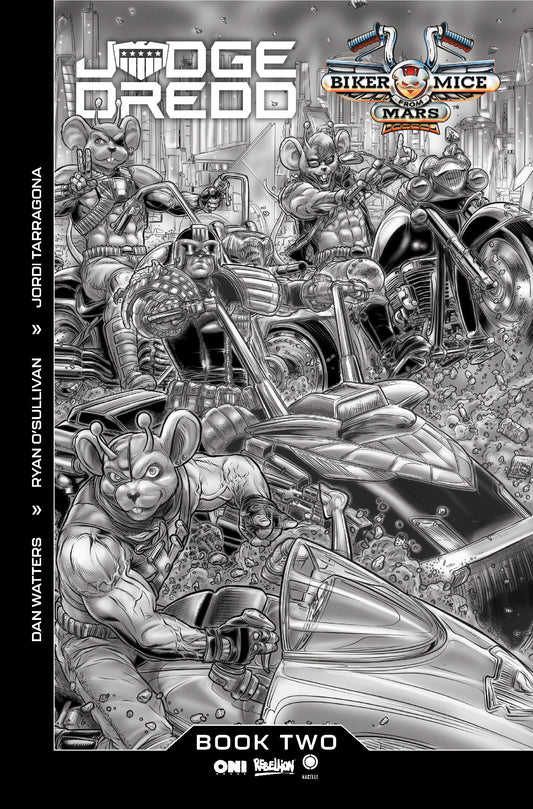 Cover of Judge Dredd/Biker Mice from Mars #2 Cover B Juan José Ryp Var, cover art by Juan José Ryp