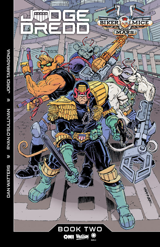 Cover of Judge Dredd/Biker Mice from Mars #2 Cover C Andrew Krahnke Var, cover art by Andrew Krahnke