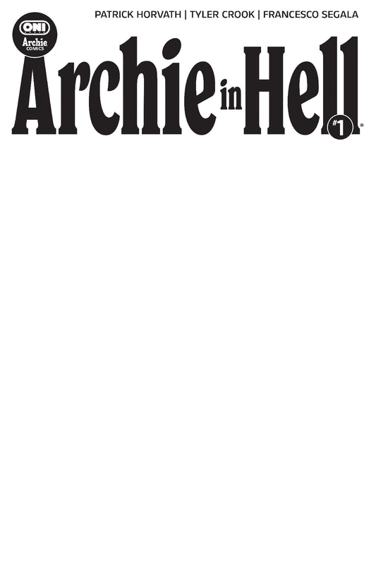 Archie in Hell #1 Cover E Blank Sketch Var