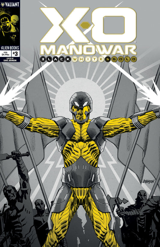 X-O Manowar: Black, White & Gold #3 Variant B (Johnson Black, White & Gold Variant)