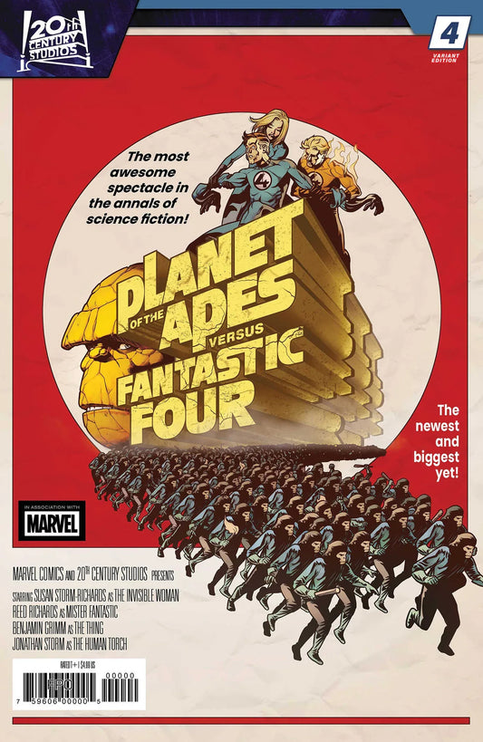 PLANET OF THE APES VS. FANTASTIC FOUR #4 PERE PEREZ MOVIE HOMAGE VARIANT ---- 75960621389400431