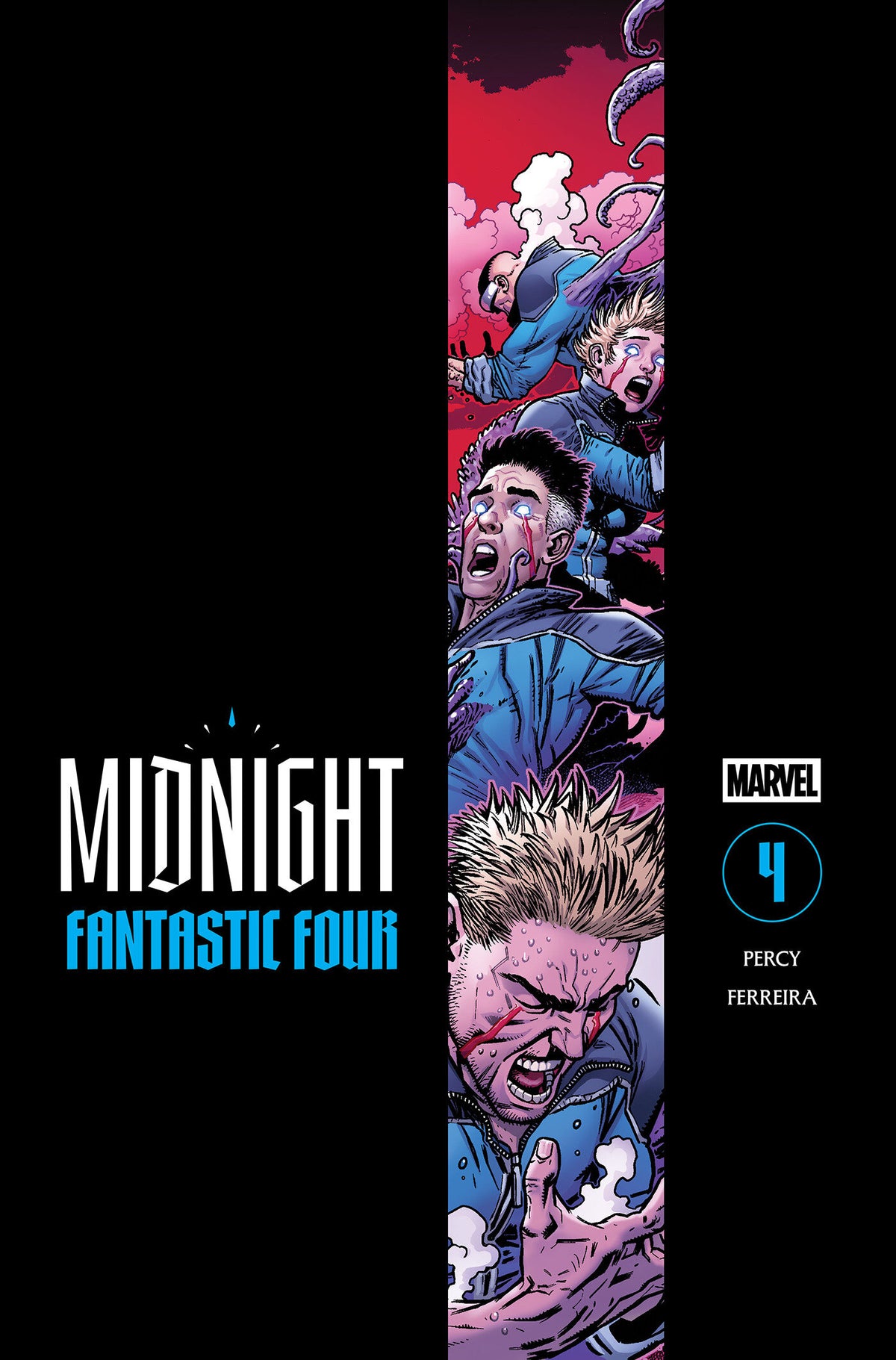 Cover of MIDNIGHT FANTASTIC FOUR #4 COVER A, cover art by Kev Walker