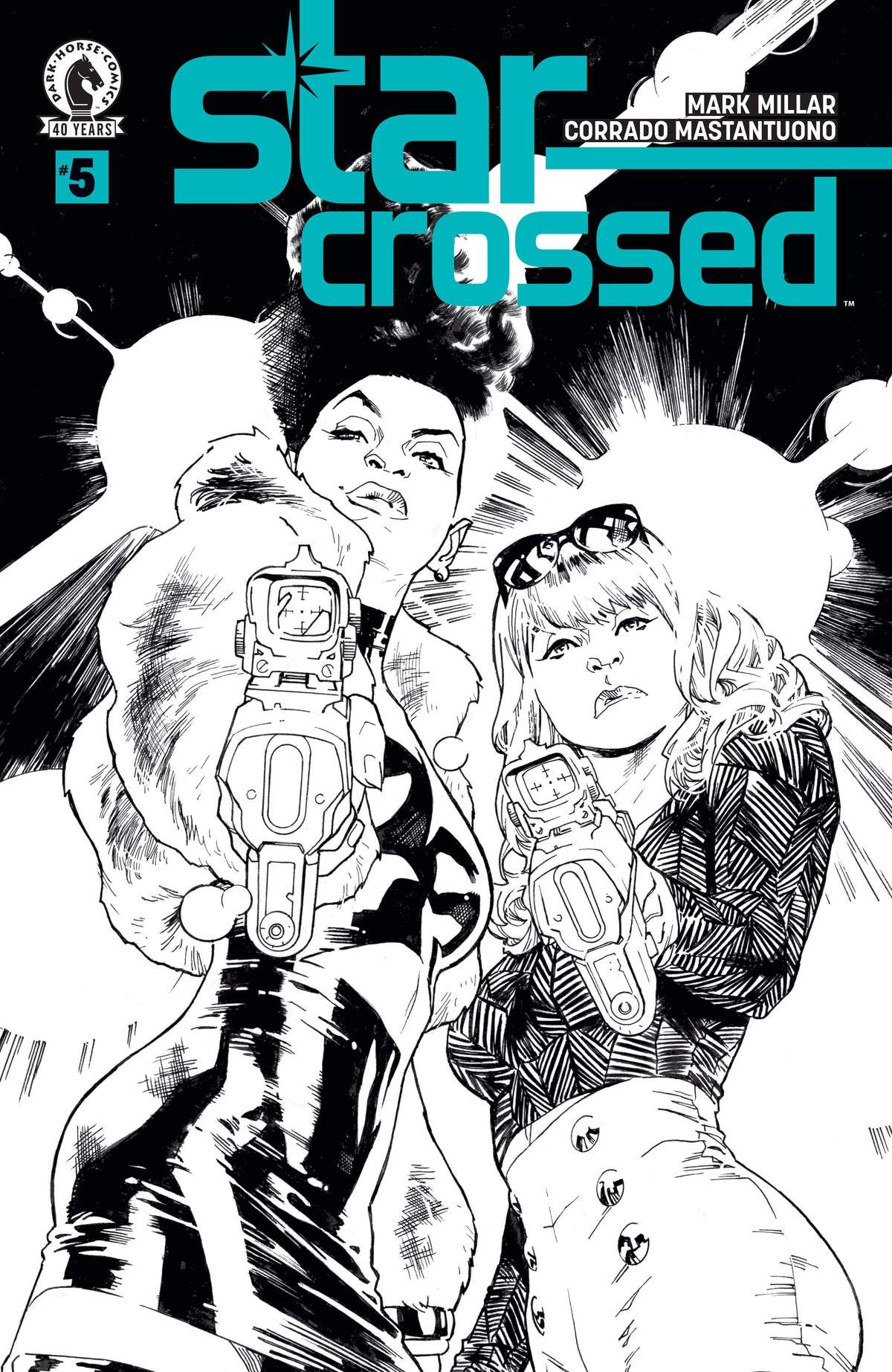 Cover of Star-Crossed #5 (CVR B) (B&W) (Stuart Immonen), cover art by Stuart Immonen