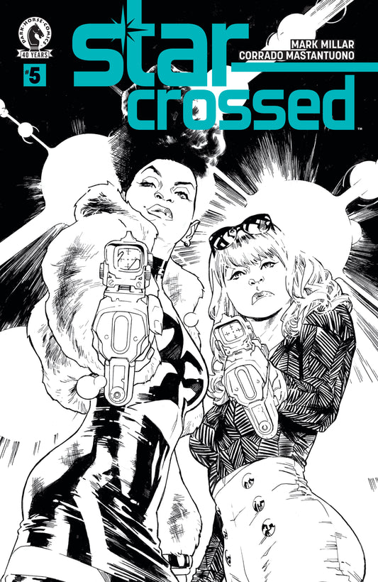 Cover of Star-Crossed #5 (CVR B) (B&W) (Stuart Immonen), cover art by Stuart Immonen