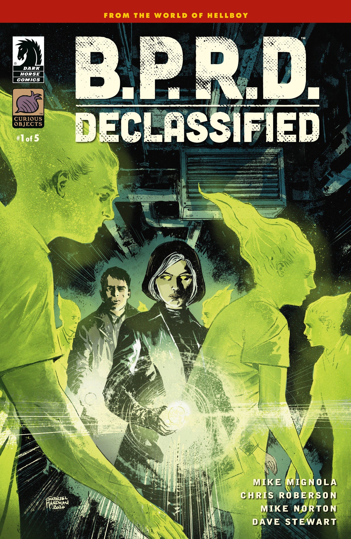 Cover of B.P.R.D.: Declassified #1 (CVR B), cover art by Gabriel Hardman