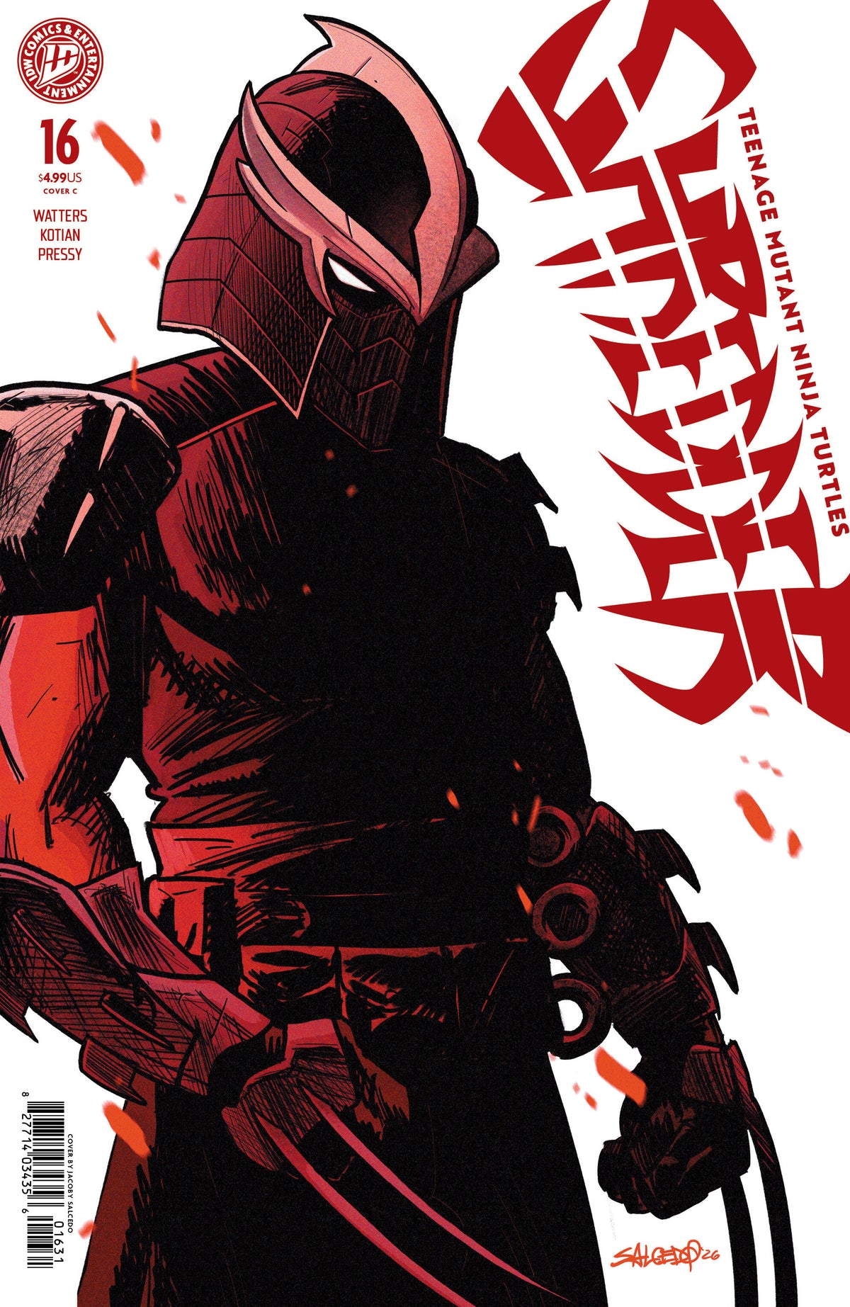 Cover of Teenage Mutant Ninja Turtles: Shredder #16 Variant C (Salcedo), cover art by Jacoby Salcedo