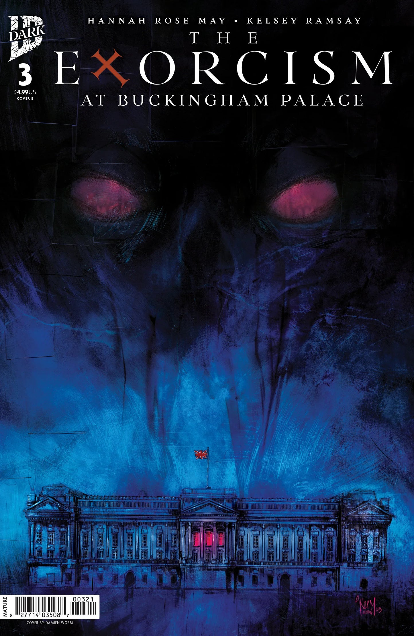 The Exorcism at Buckingham Palace #3 Variant B (Damien Worm) ---- 82771403508700321