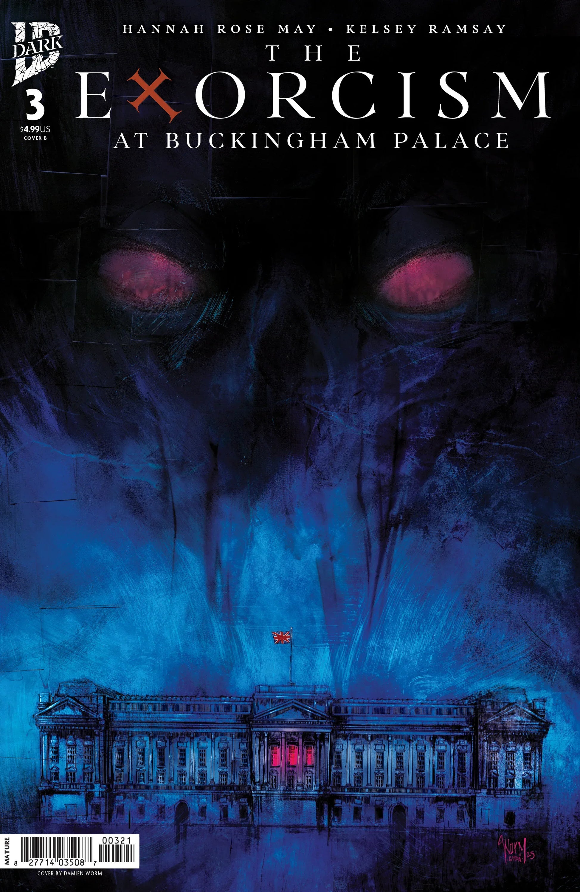 The Exorcism at Buckingham Palace #3 Variant B (Damien Worm) ---- 82771403508700321