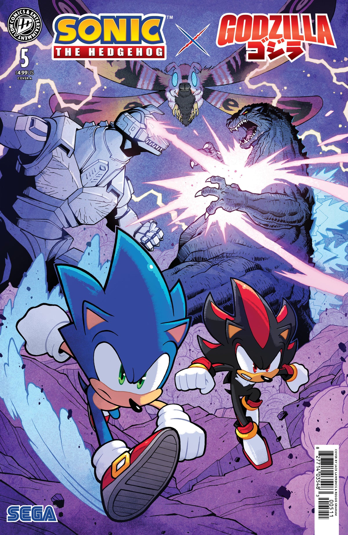 Sonic the Hedgehog x Godzilla #5 Cover A (Lawrence)