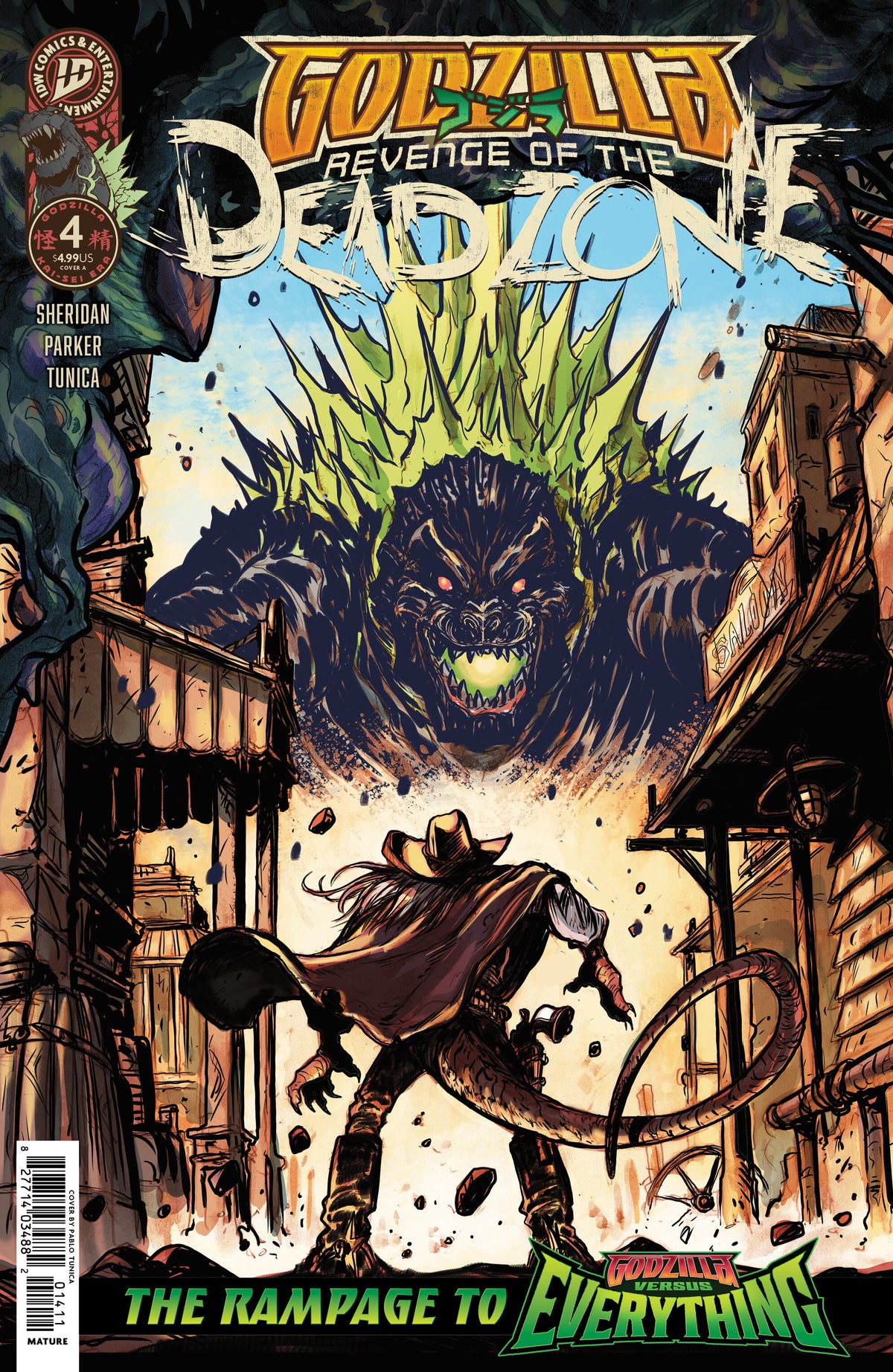 Cover of Godzilla: Revenge of the Deadzone [Kai-Sei Era] #4 Cover A (Tunica), cover art by Pablo Tunica