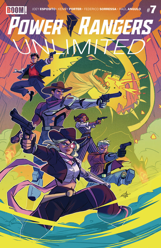 Cover of Power Rangers Unlimited #7 B Variant (Dressed, Carlini), cover art by Eleonora Carlini