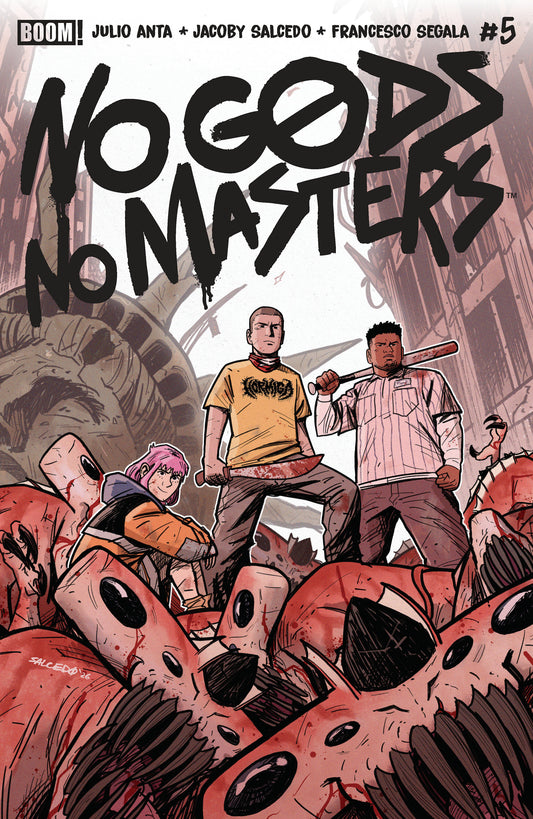 Cover of No Gods, No Masters #5 A Main (Dressed, Salcedo), cover art by Jacoby Salcedo