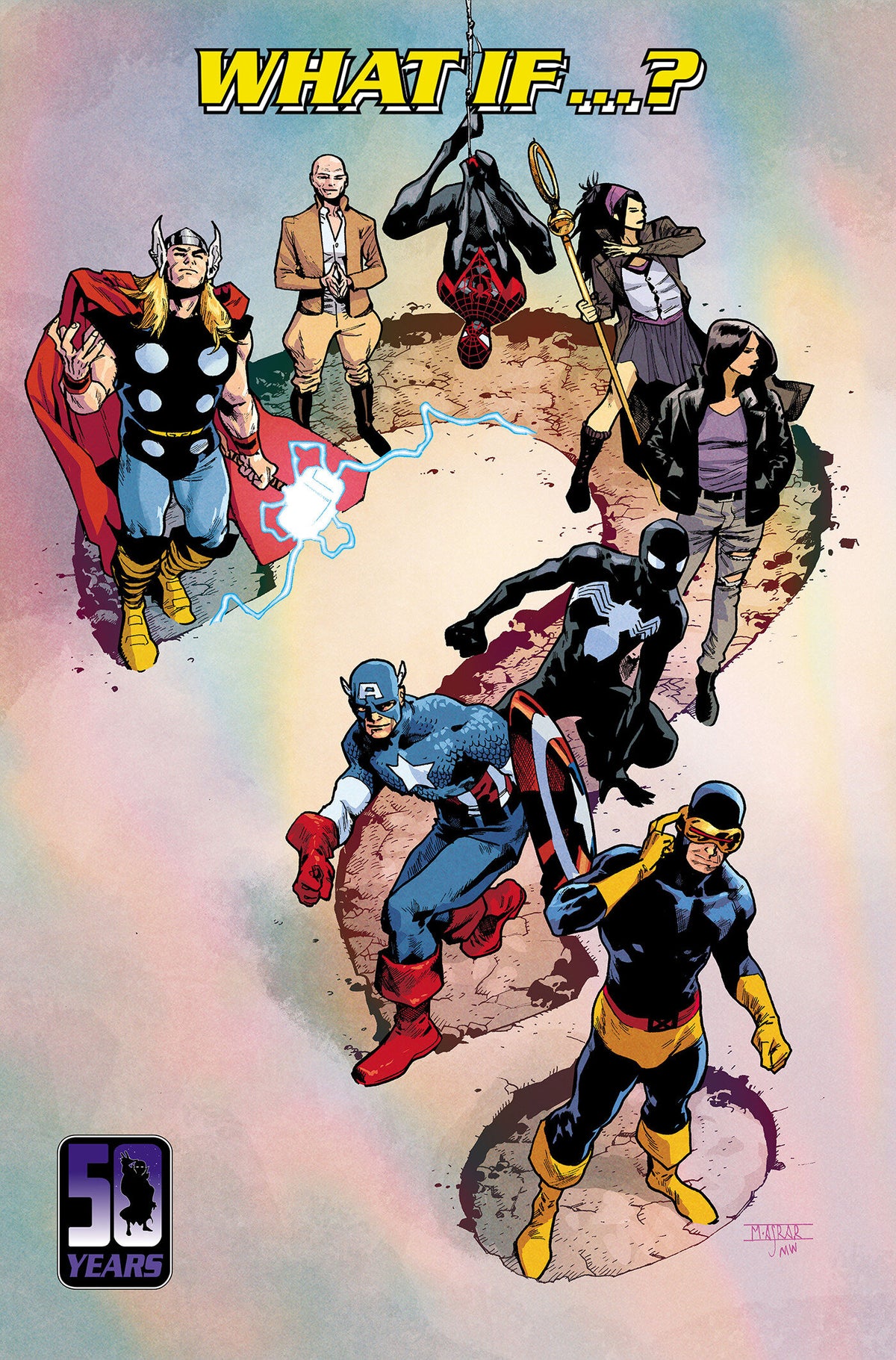 Cover of What If...? 50th Anniversary, cover art by Mahmud Asrar