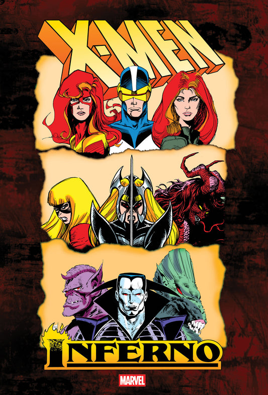 Cover of X-Men: Inferno Omnibus Silvestri/Blevins/Simonson Headshots Cover [New Printing, DM Only], cover art by Marvel Vario