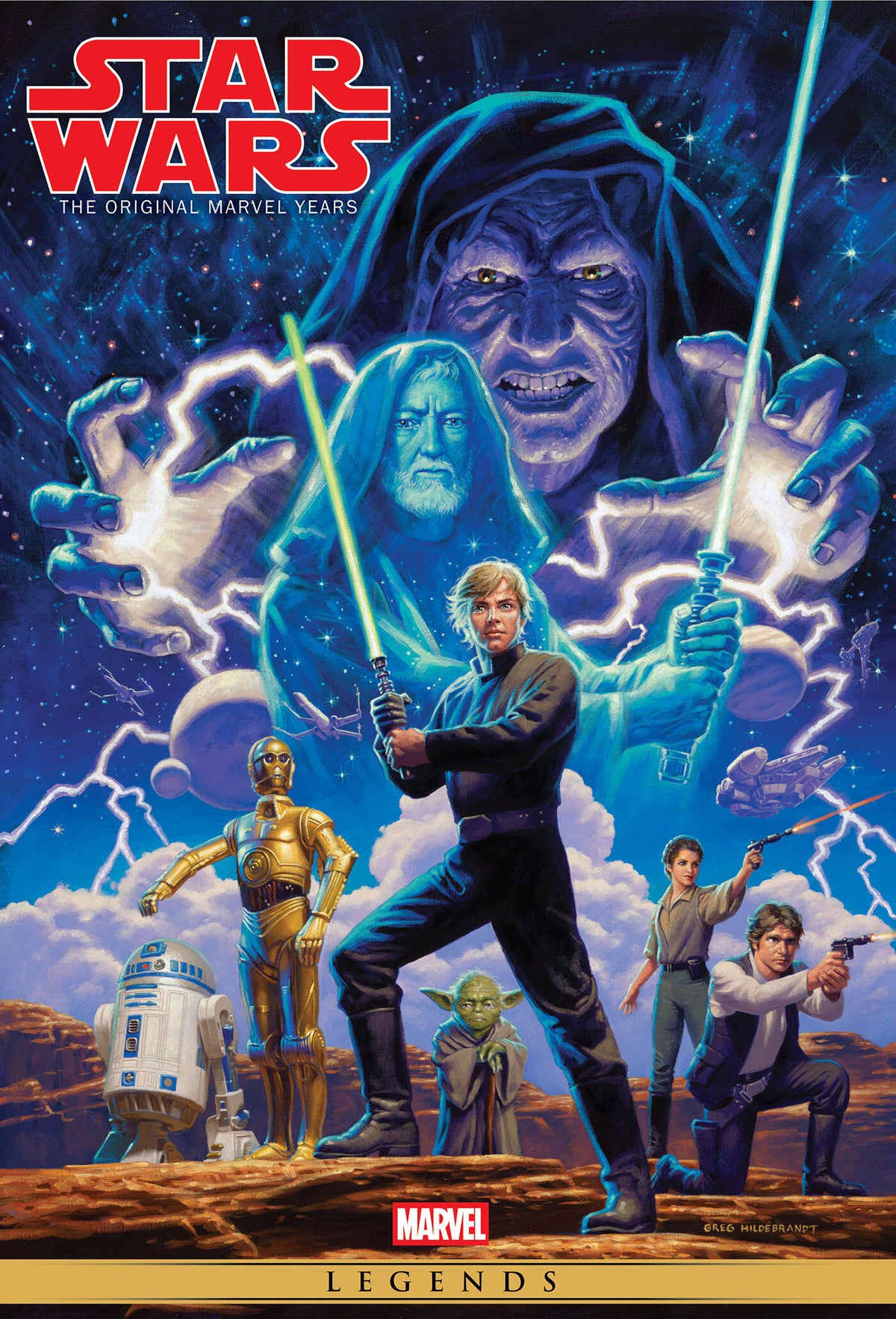 Cover of Star Wars: The Original Marvel Years Omnibus Vol. 3 Greg Hildebrandt Cover [New Printing, DM Only], cover art by Gre