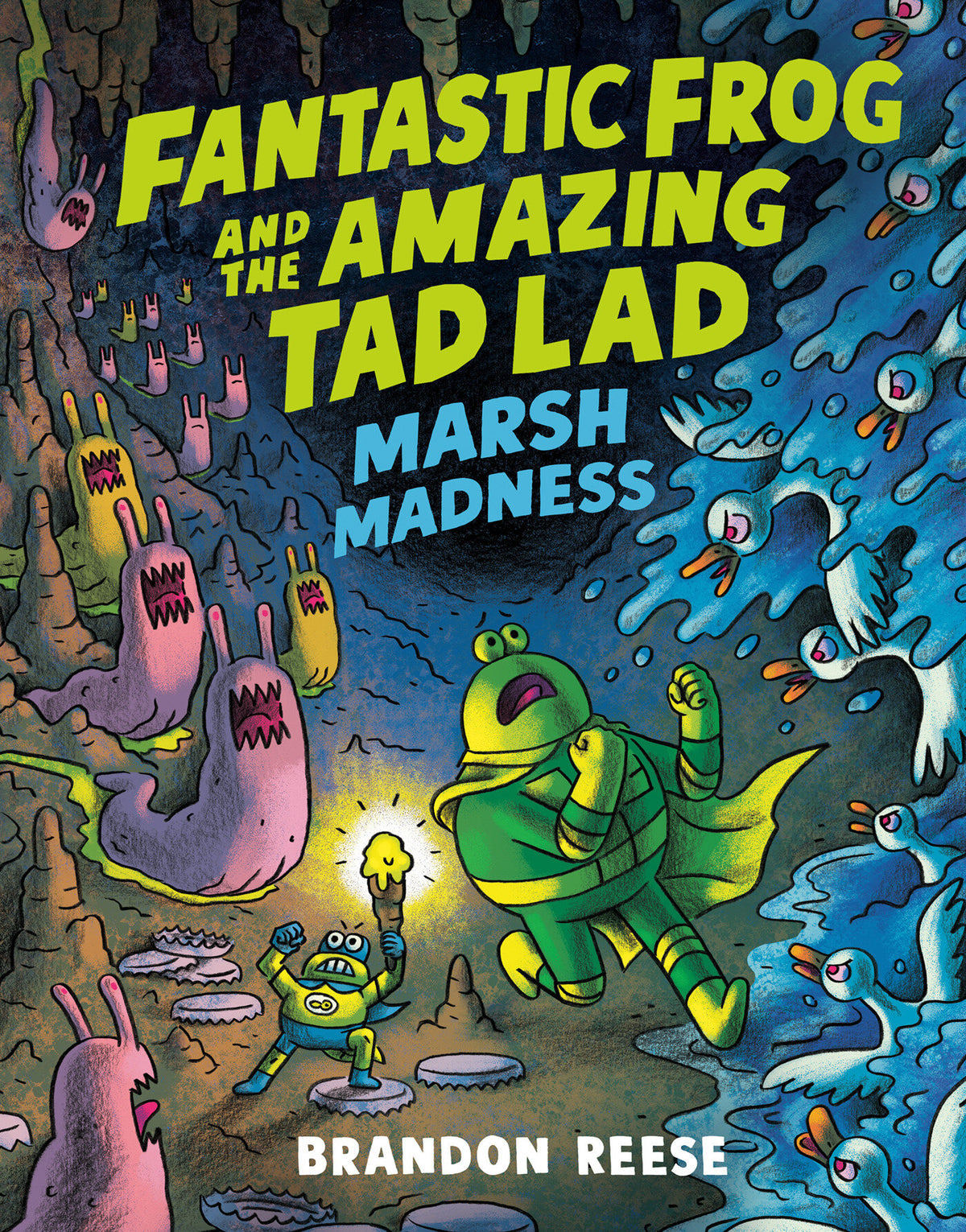 Cover of Marsh Madness (Fantastic Frog and the Amazing Tad Lad, Book 2) - HC