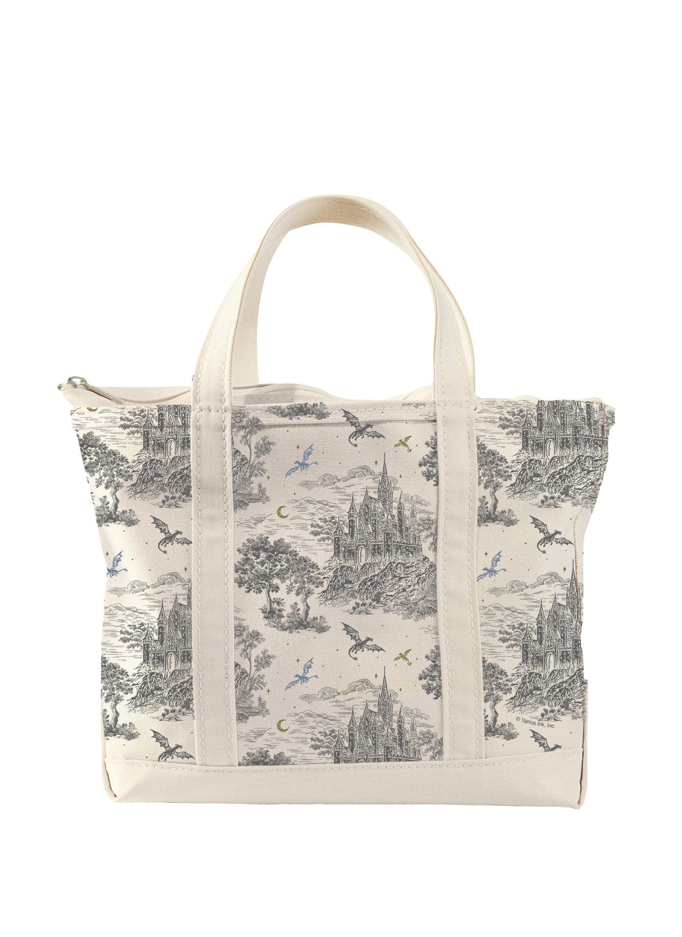 Rebecca Yarros's Fourth Wing: Basgiath Toile Large Zippered Tote Bag